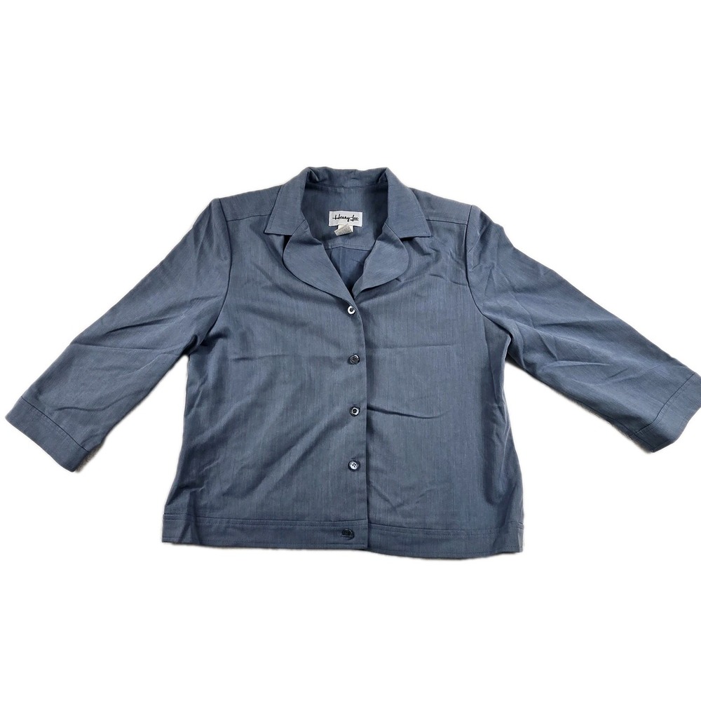 Henry Lee Vintage Blazer Women's Size 14 Blue Jacket USA Made